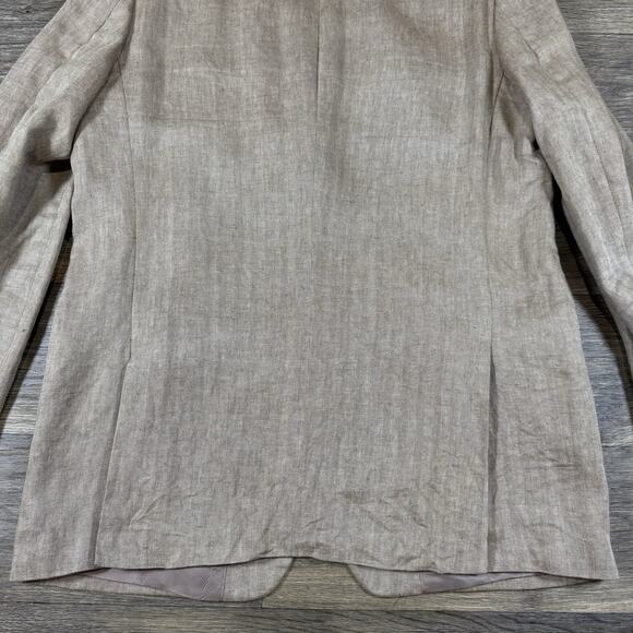 Banana Republic 100% Tan Herringbone Linen Sports Jacket 44R - Picture 16 of 16